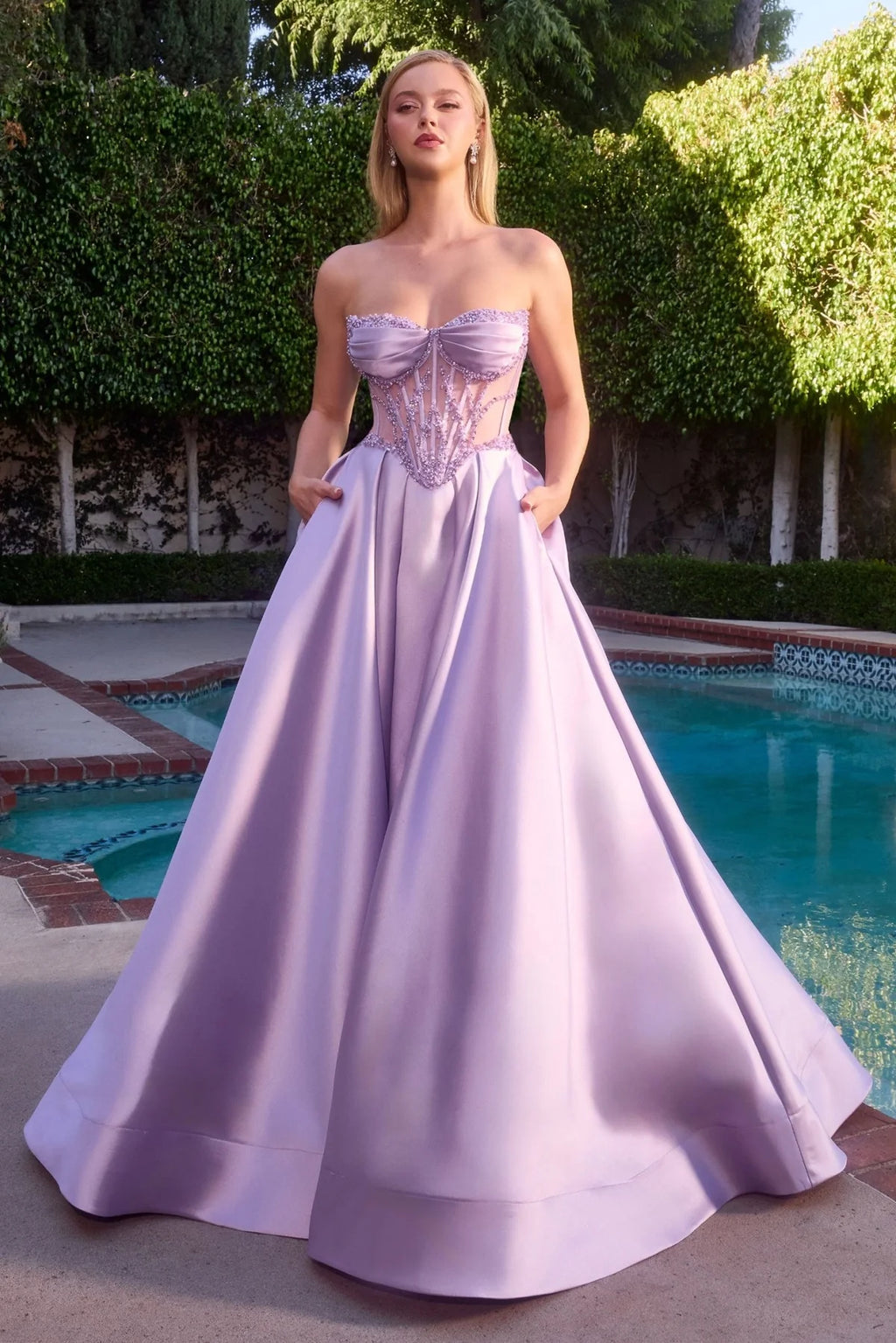 La Divine CD389 - Beaded Corset Ballgown