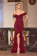 La Divine CM387 - Off Shoulder Evening Dress