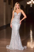 La Divine CC0801 - Strapless Beaded Fitted Gown