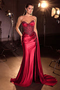 La Divine KV1131 - Satin Fitted Gown