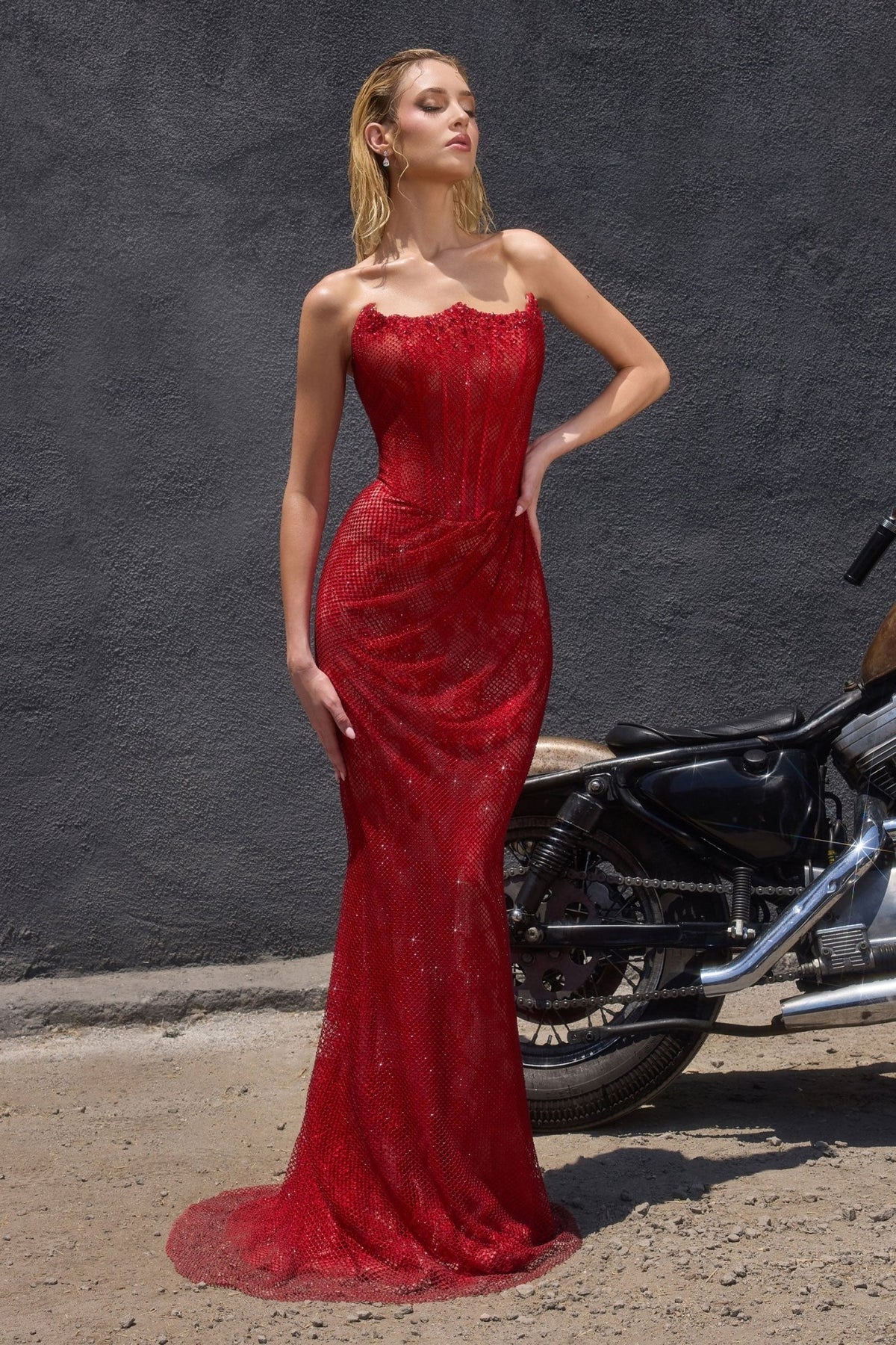 La Divine CB162 - Fitted Strapless Gown