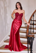 La Divine CDS565 - Satin Strapless Evening Dress