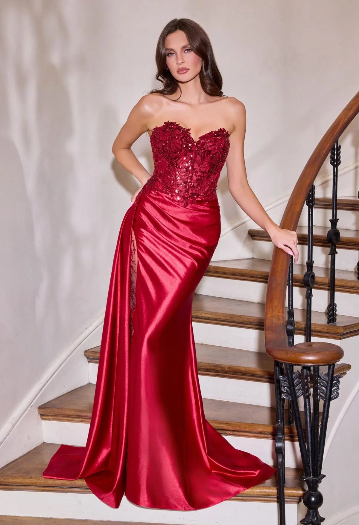 La Divine CDS565 - Satin Strapless Evening Dress