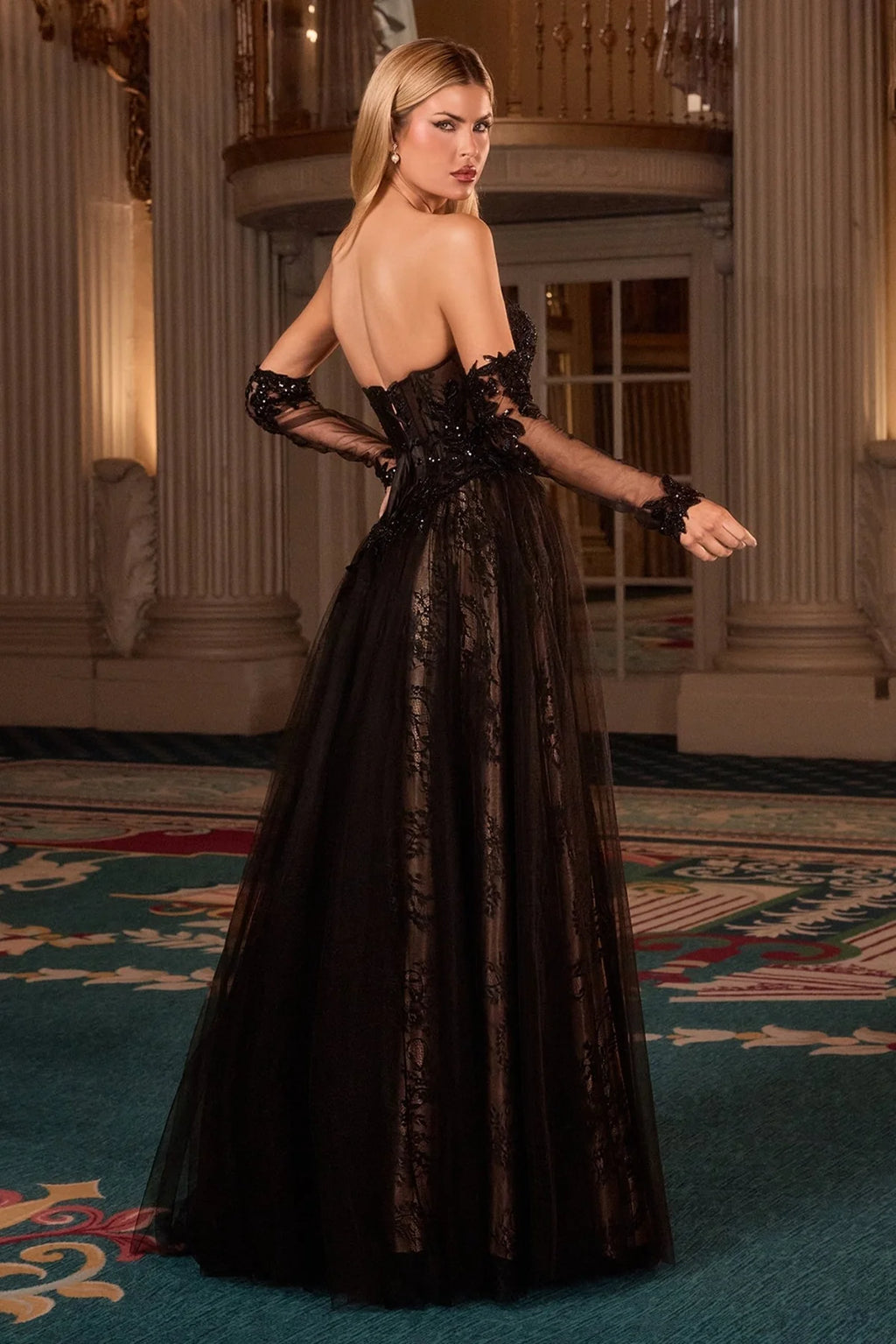 La Divine CD717 - Basque Waist A-Line Gown