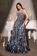 La Divine J909 One Shoulder Applique Evening Dress