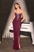 La Divine CD407 - Beaded Strapless Dress