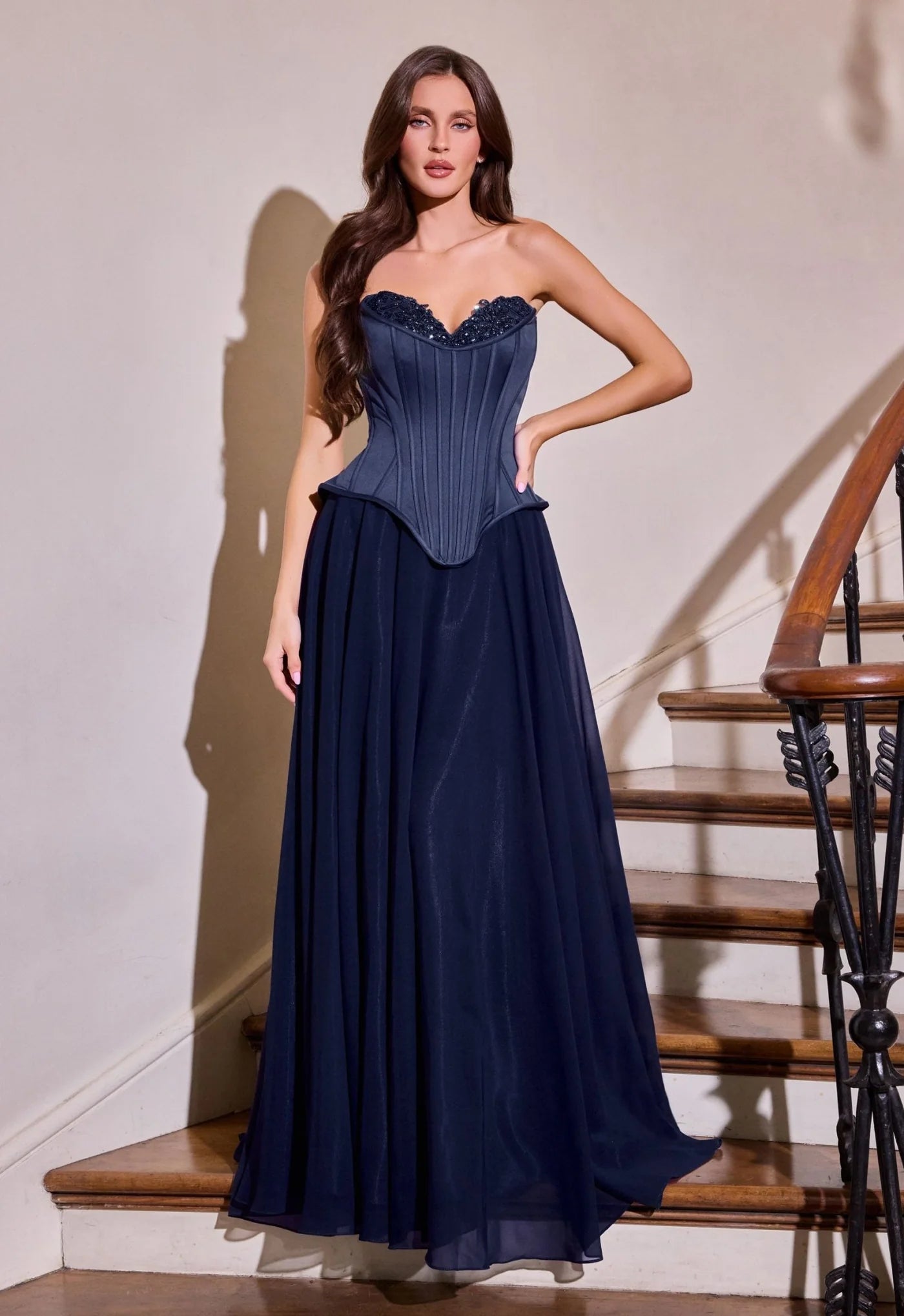 La Divine J891 - Strapless A-Line Dress