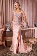 La Divine CD677 - Beaded One Shoulder Dress