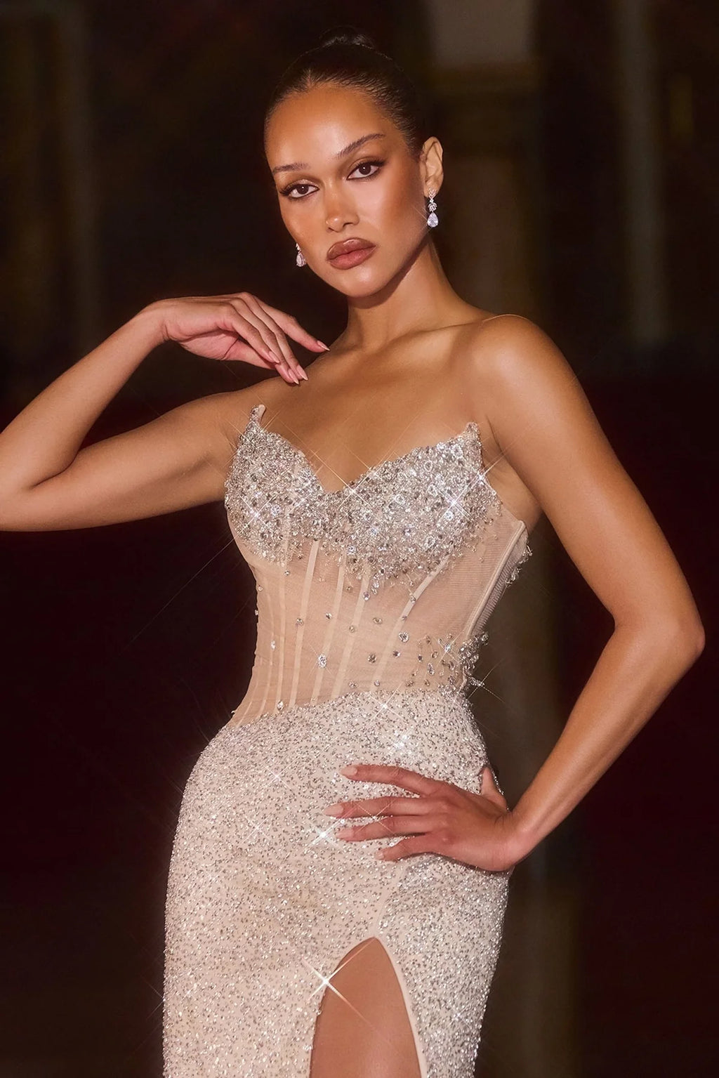 La Divine CD404 - Fitted Strapless Dress
