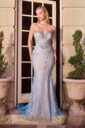 La Divine CD713 - Strapless Long Beaded Prom Dress