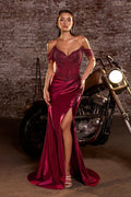 La Divine CC456 - Off Shoulder Beaded Gown