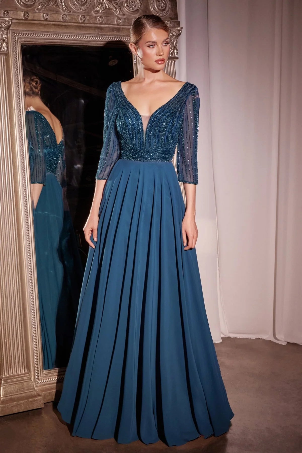 La Divine CC446 - Sleeve A-Line Dress