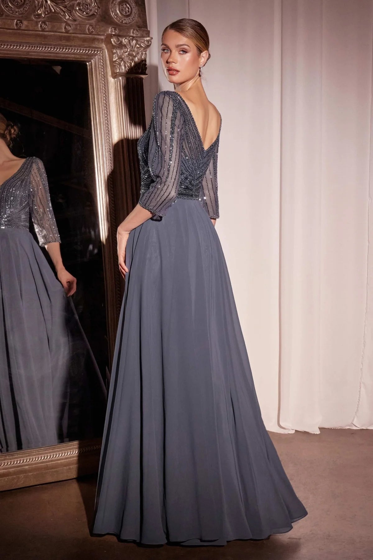 La Divine CC446 - Sleeve A-Line Dress