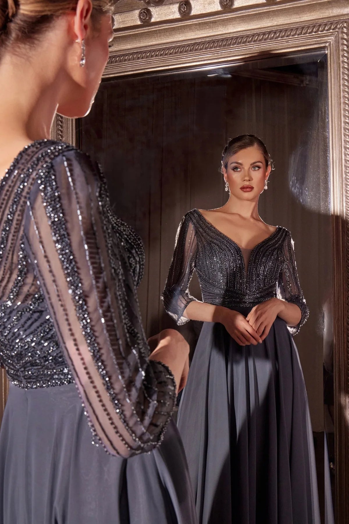 La Divine CC446 - Sleeve A-Line Dress