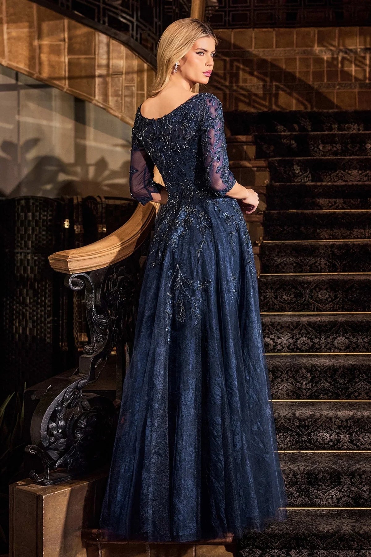 La Divine CK2401 - A-Line Lace Tulle Dress