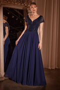 La Divine CL07 - Short Sleeve Beaded Dress