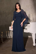 La Divine CR884 - Cape Sleeve Formal Dress