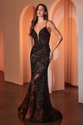 La Divine CC0389 Beaded Lace Evening Dress