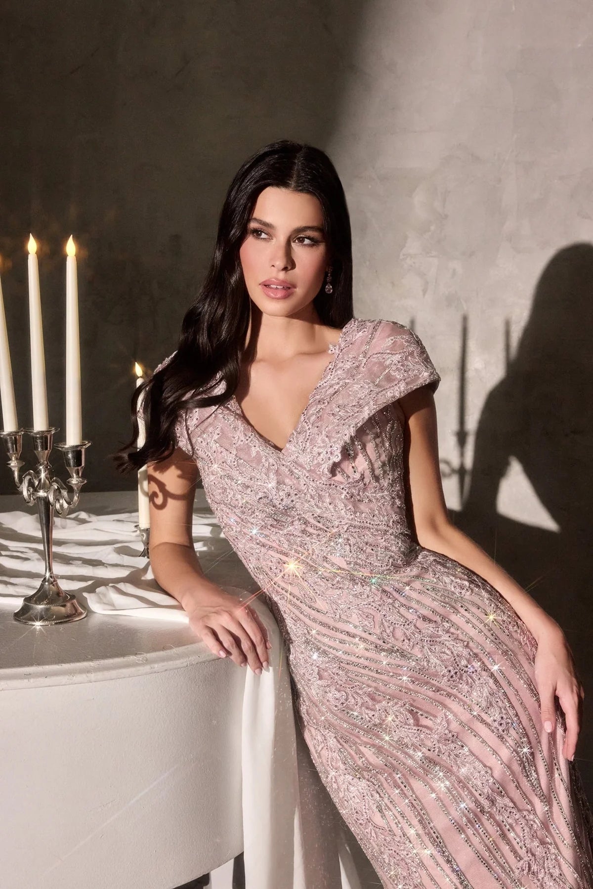 La Divine CD698 - Cap Sleeve Fitted Dress