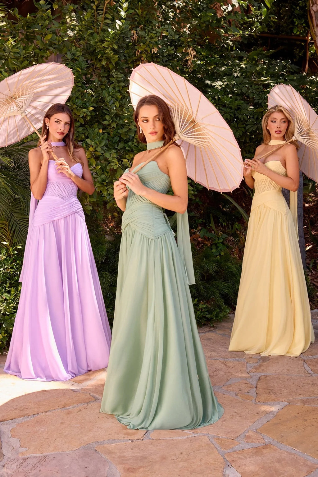 La Divine CD395 - Pleated A-Line Gown
