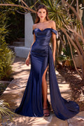 La Divine CD393 - Satin Off Shoulder Gown