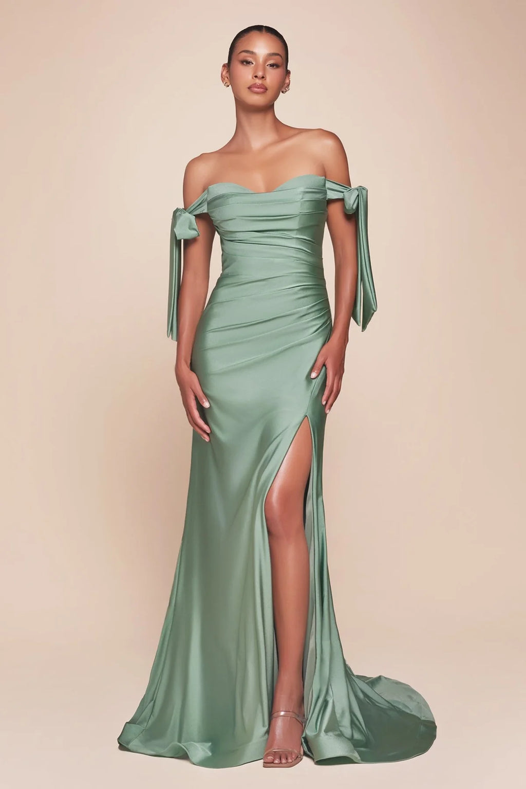 La Divine CD943 - Fitted Off Shoulder Dress