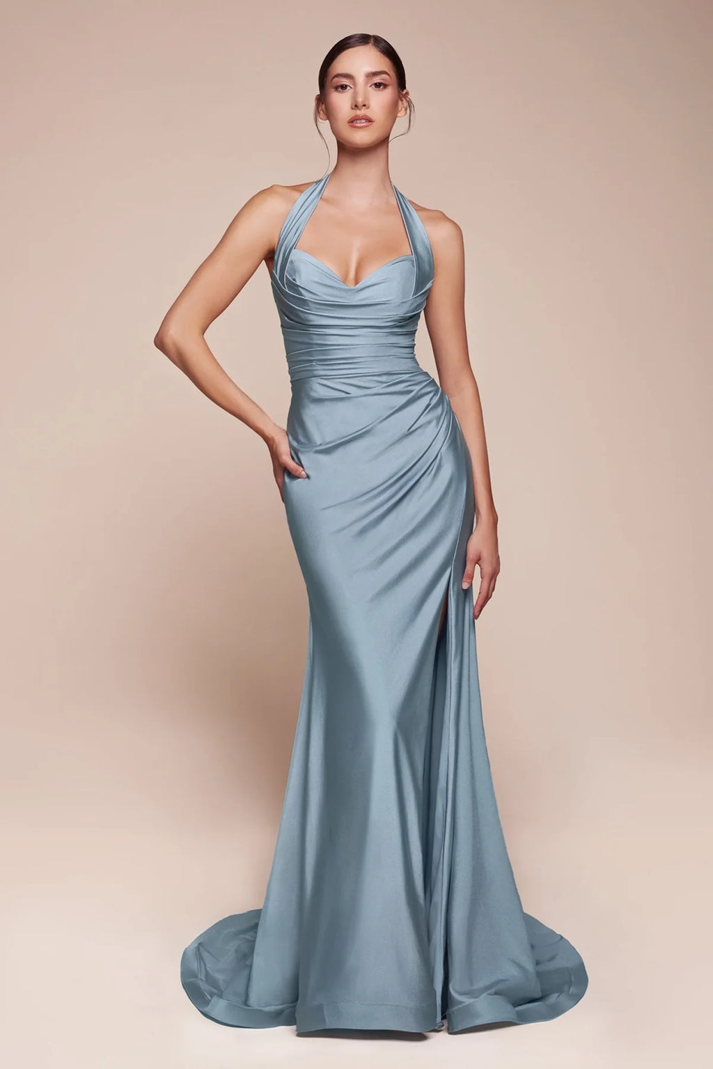 La Divine CD796 - Halter Fitted Dress