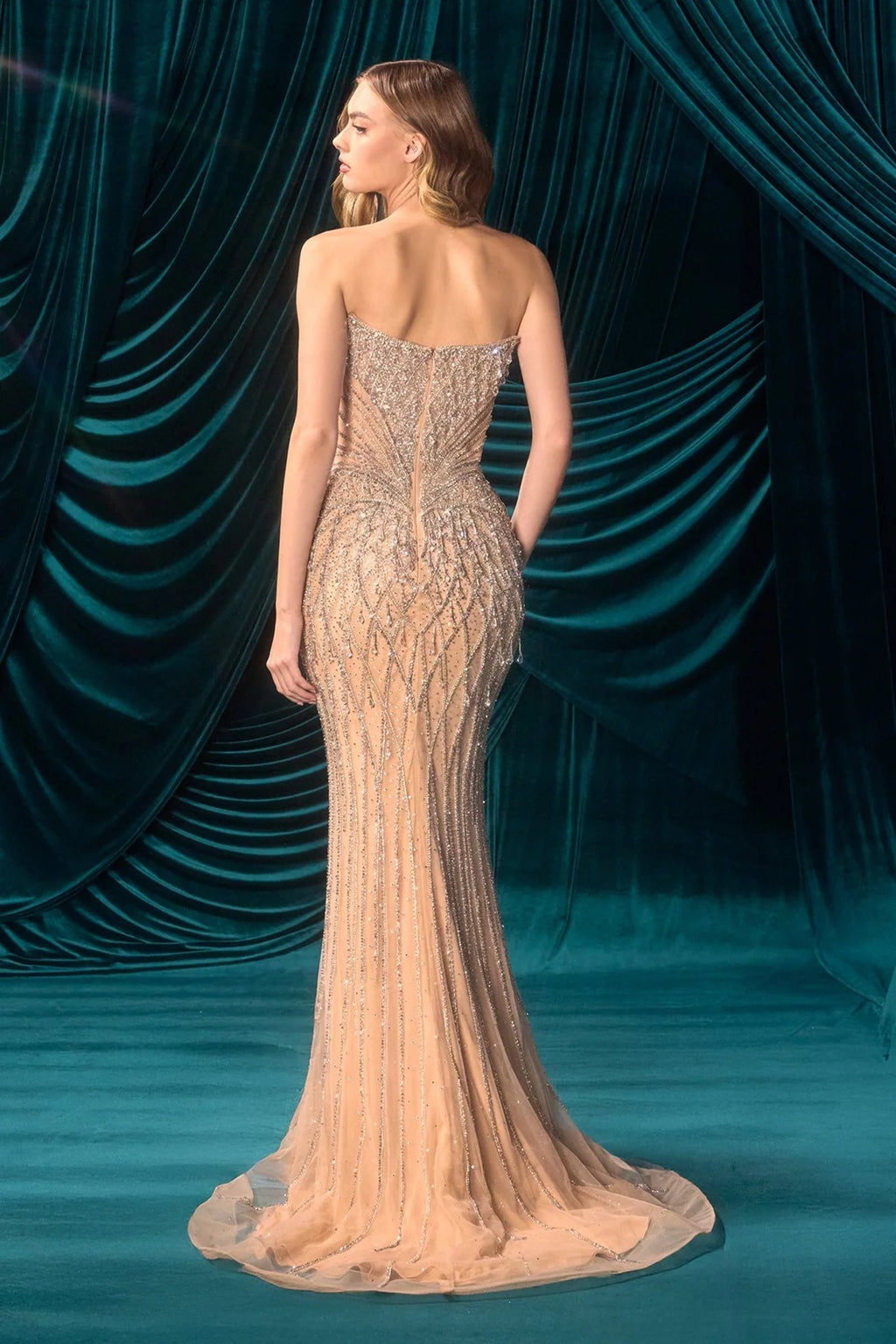 Andrea and Leo A1503 - Beaded Strapless Dress