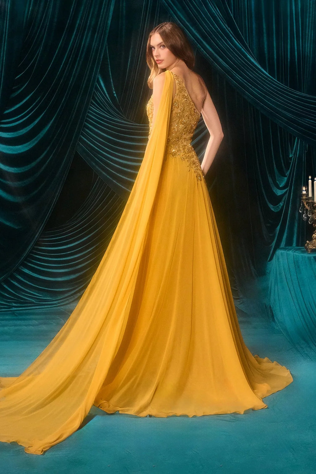 Andrea and Leo A1495 - One-Shoulder Gown
