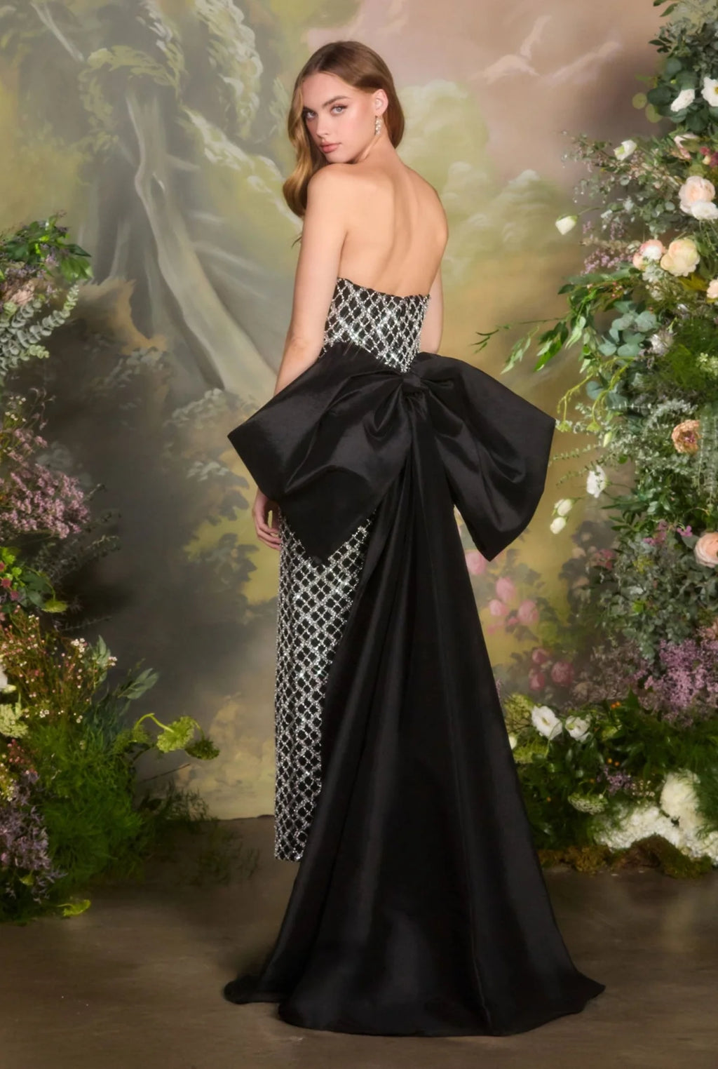 Andrea and Leo A1486 - Beaded Bow Gown
