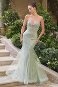 Andrea and Leo A1492 - Crystal Beaded Mermaid Dress