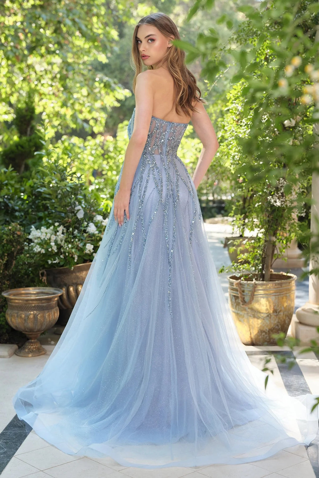 Andrea and Leo A1491 - Beaded A-Line Evening Gown