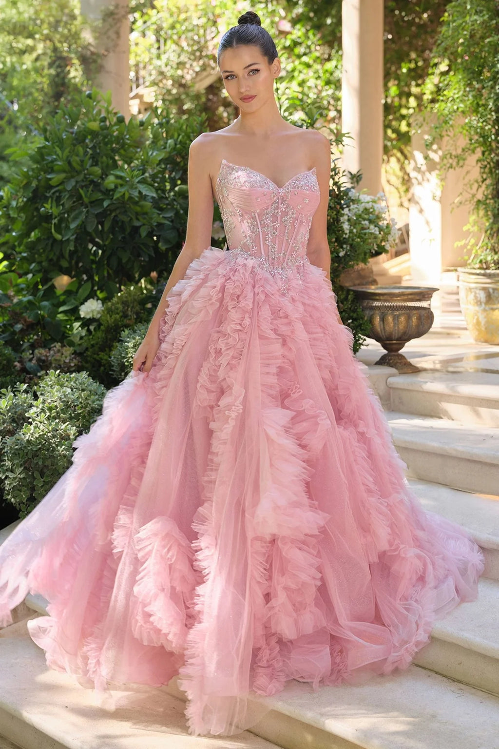 Andrea and Leo A1483 - Tulle Ballgown