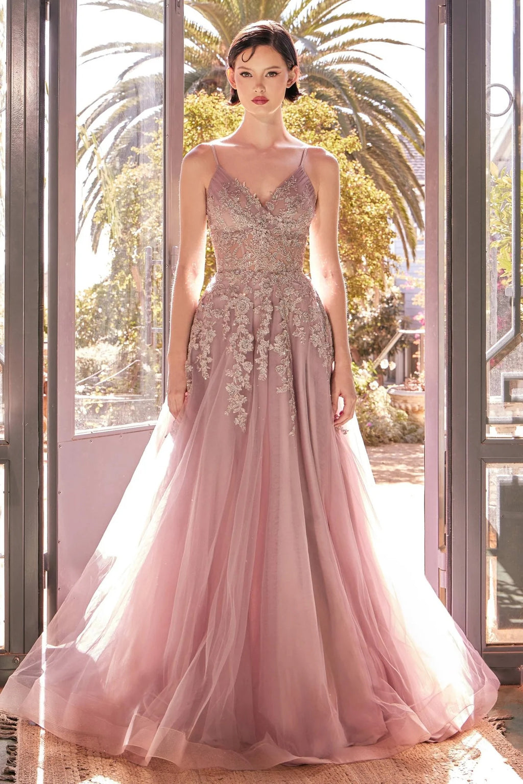 Andrea and Leo A1416 Beaded Corset Bodice Dress