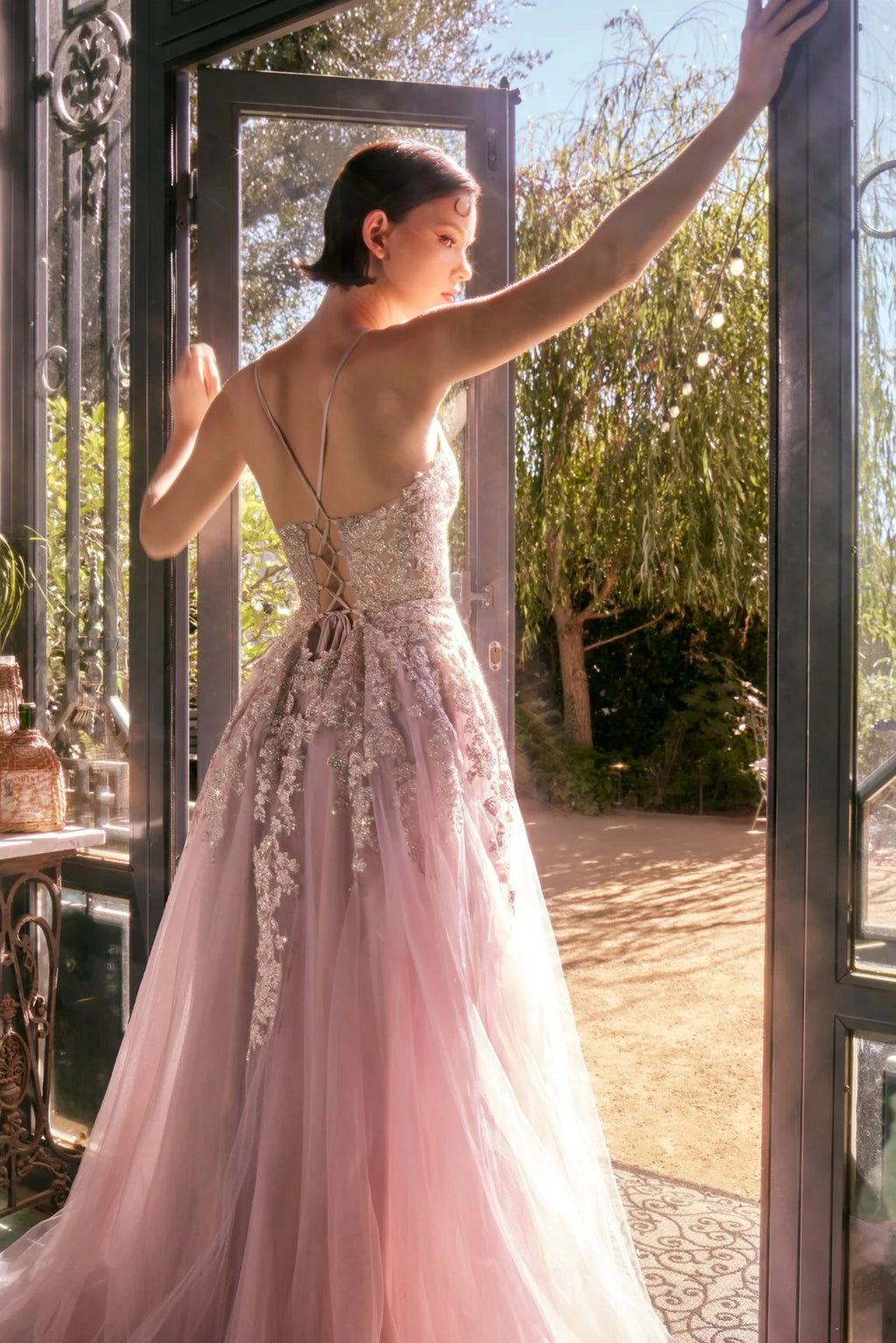 Andrea and Leo A1416 Beaded Corset Bodice Dress