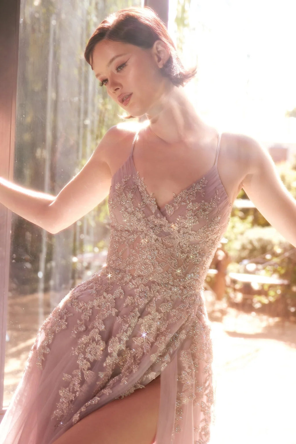 Andrea and Leo A1416 Beaded Corset Bodice Dress