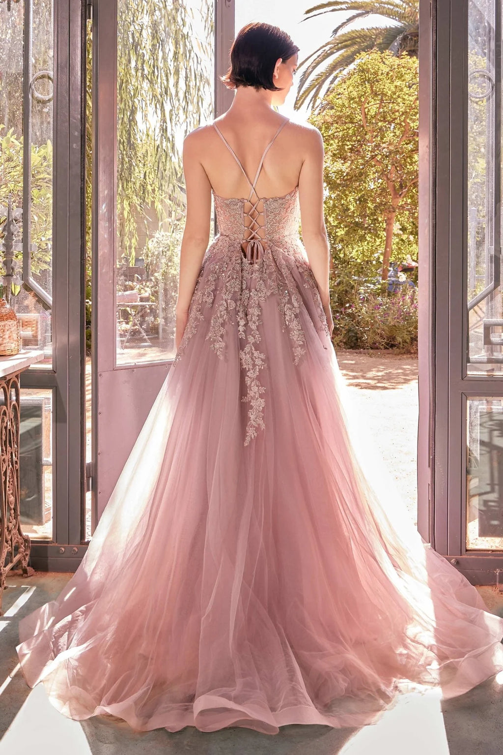 Andrea and Leo A1416 Beaded Corset Bodice Dress