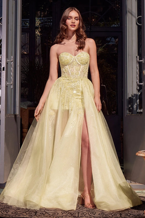 Andrea and Leo A1381 Floral Applique Ballgown