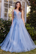 Andrea and Leo A1417 - Long Tulle A-Line Dress