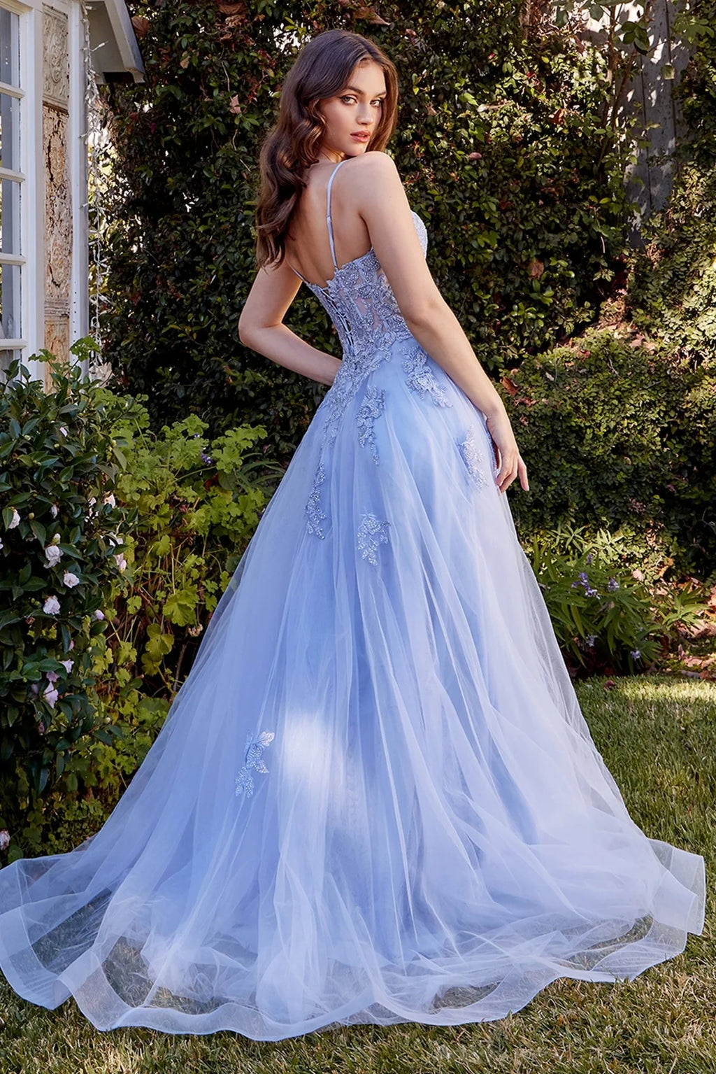 Andrea and Leo A1417 - Long Tulle A-Line Dress