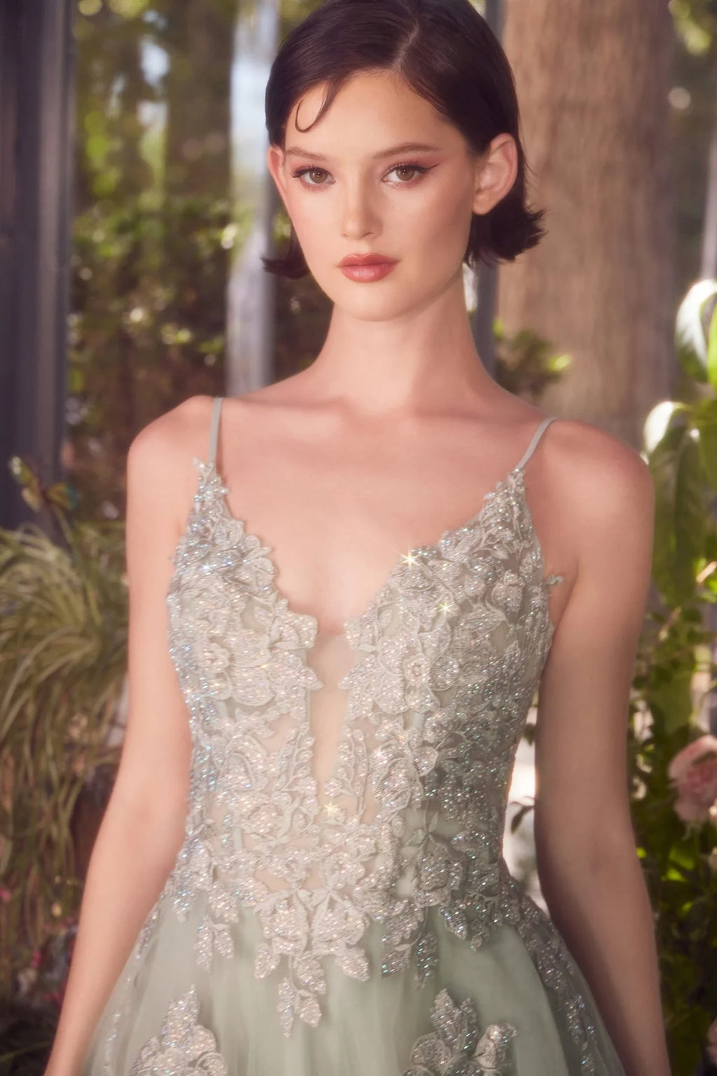 Andrea and Leo A1417 - Long Tulle A-Line Dress