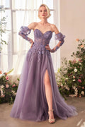 Andrea and Leo A1398 Detachable Sleeve Ballgown