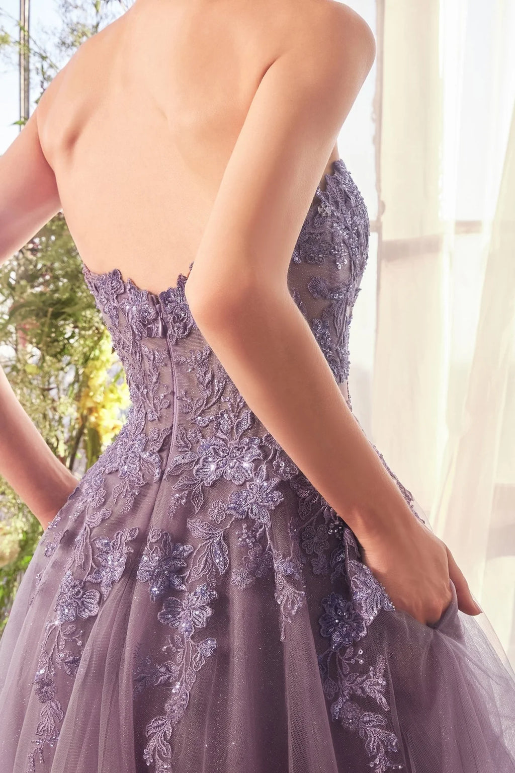 Andrea and Leo A1398 Detachable Sleeve Ballgown