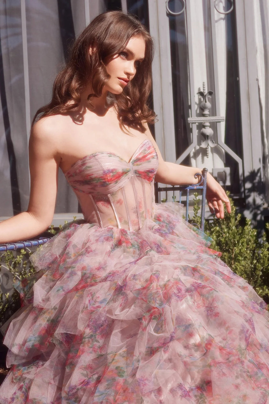 Andrea and Leo A1463 - Strapless Ruffled Prom Dress