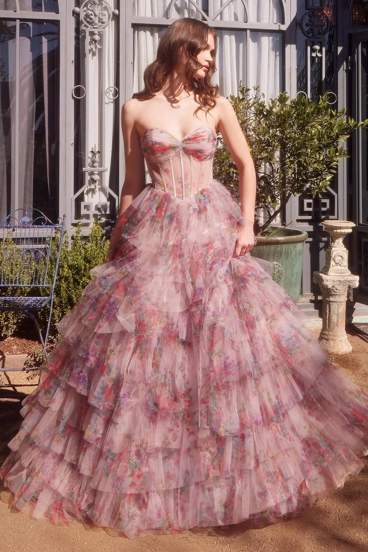 Andrea and Leo A1463 - Strapless Ruffled Prom Dress