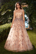 Andrea and Leo A1289 - Sweetheart Floral Evening Gown